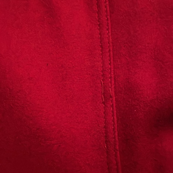 Michael Kors Red Wool Blend Belted Zip Front Coat PM - Picture 11 of 16